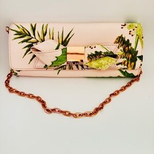 NWOT Ted Baker Light Pink Floral Printed Clutch